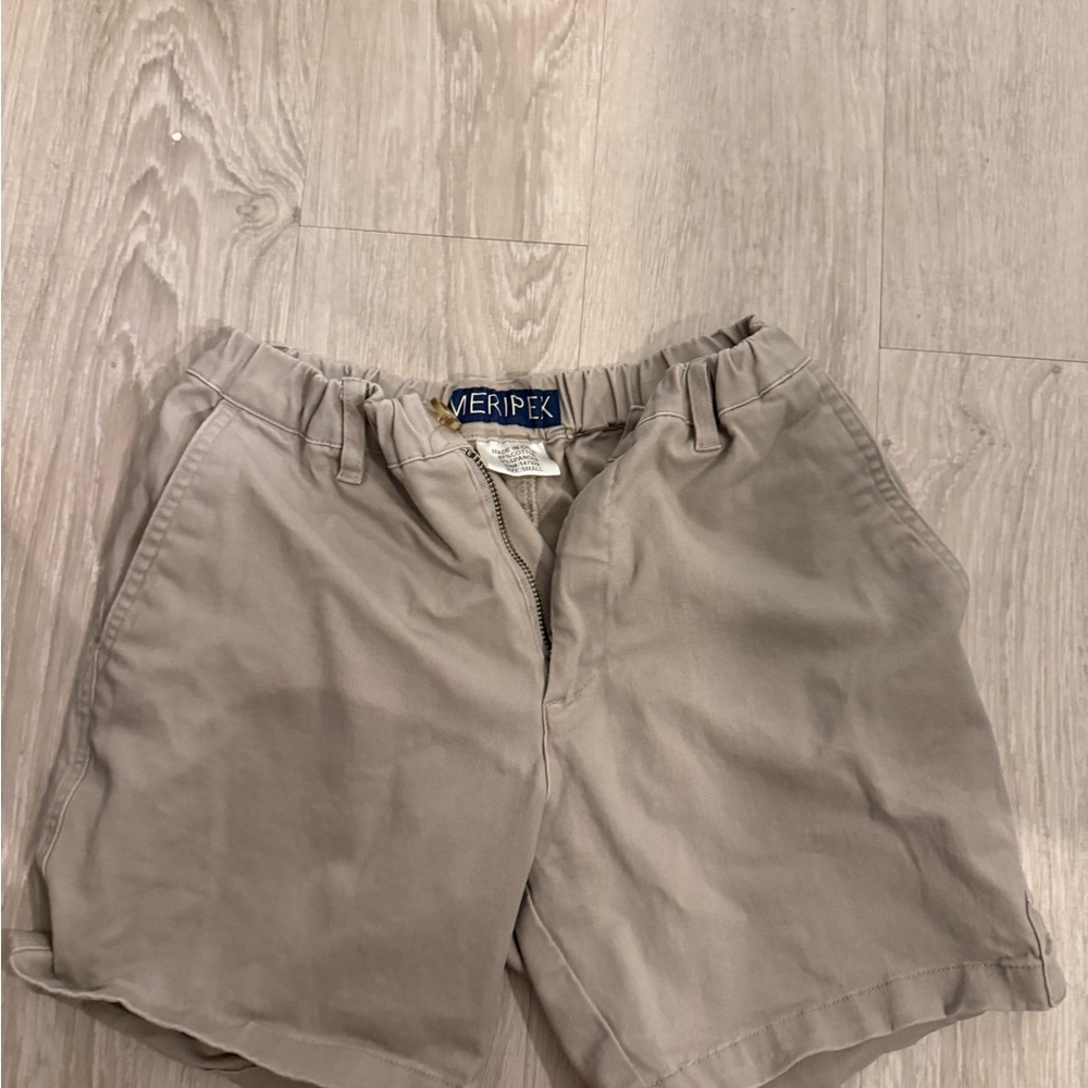 Men's Gray Flat Front Shorts